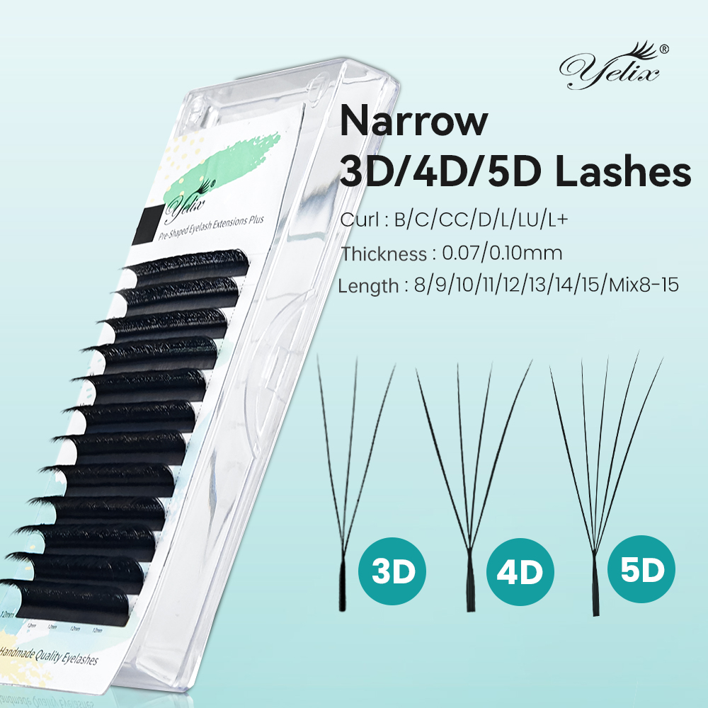 Eyelash Extension For Asian Eyes - 옐릭스(Yelix)의 좁은 간격 3D, 4D, 5D