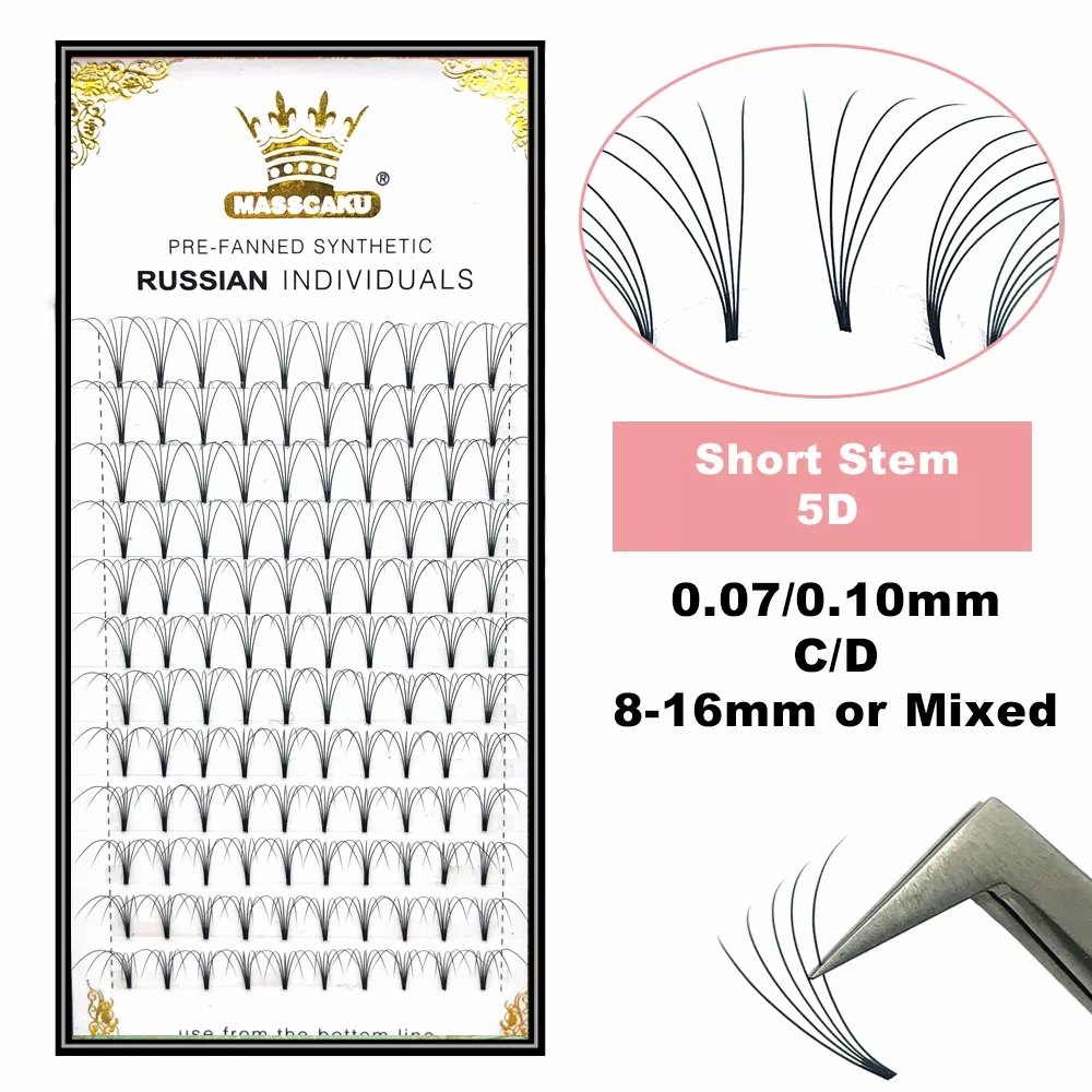 MASSCAKU Premade 러시아어 볼륨 짧은 줄기 - Eyelash Extension For Asian Eyes 리뷰 및 가격
