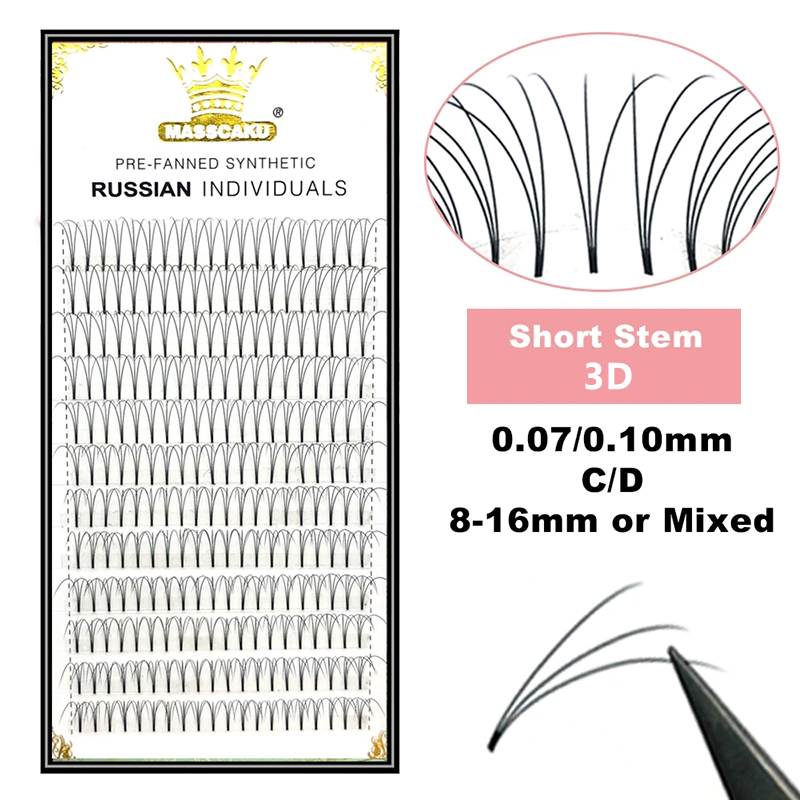 MASSCAKU Premade 러시아어 볼륨 짧은 줄기 - Eyelash Extension For Asian Eyes 리뷰 및 가격