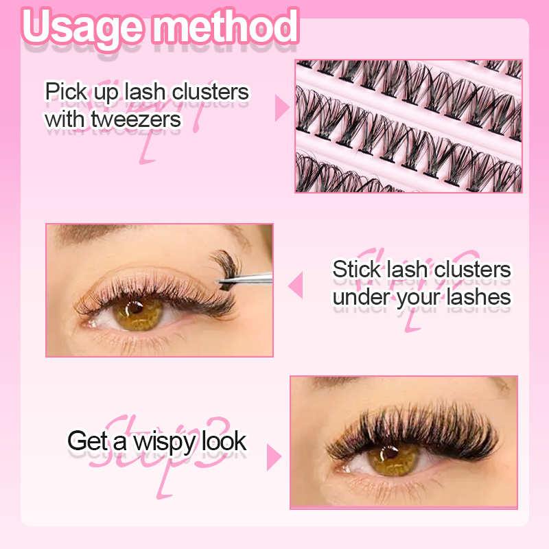 개별 속눈썹 속눈썹 클러스터 8-16mm 200개 자연 - Eyelash Extension For Asian Eyes 리뷰 및 가격
