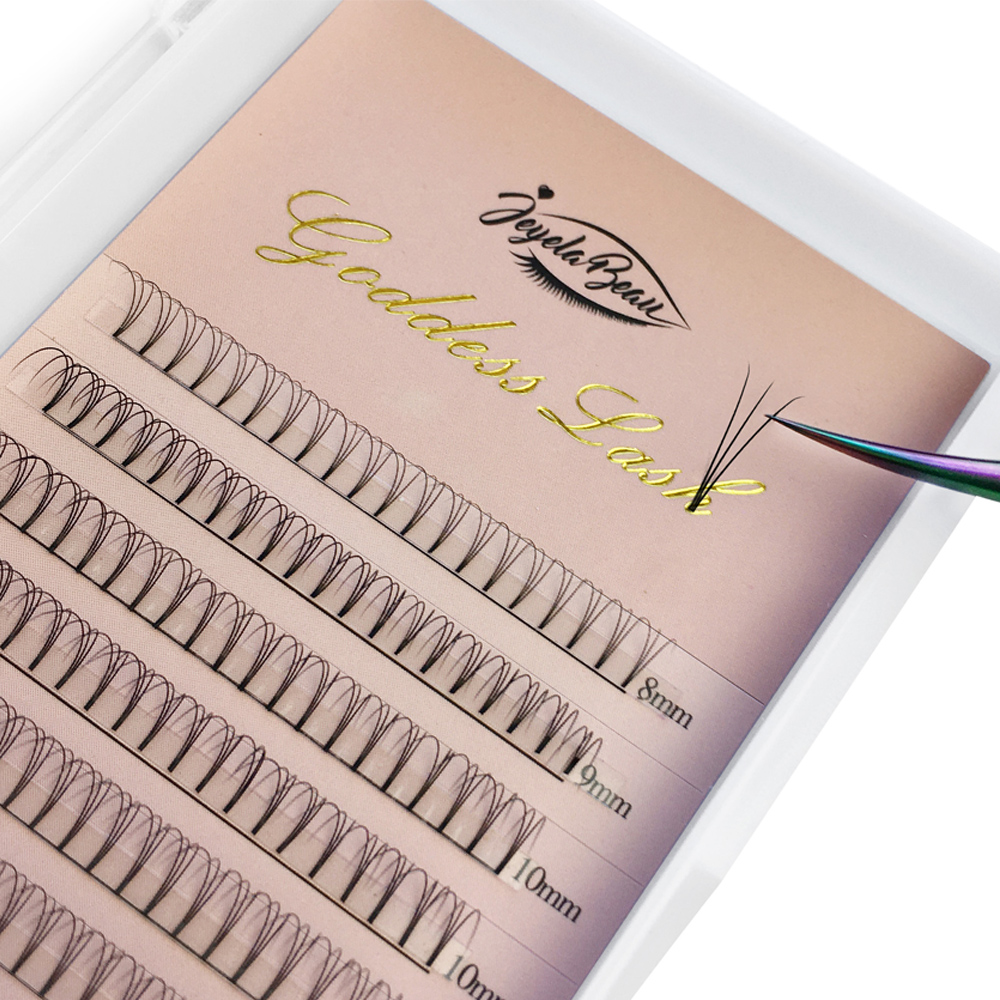 여신 3D 미리 만들어진 팬 속눈썹 연장 짧은 루트 W - Eyelash Extension Human Hair 리뷰 및 가격