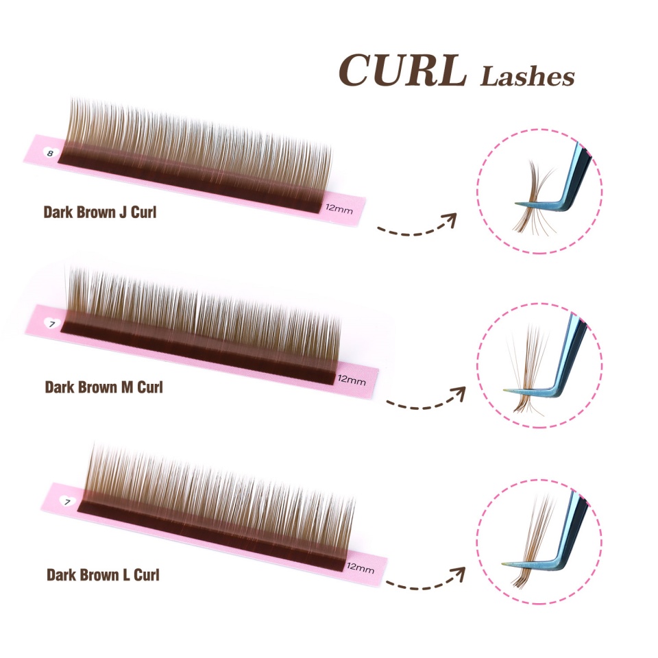 래쉬프로페서 J L M 컬 브라운 캐시미어 인조 속눈썹 - Eyelash Extension Russian 리뷰 및 가격