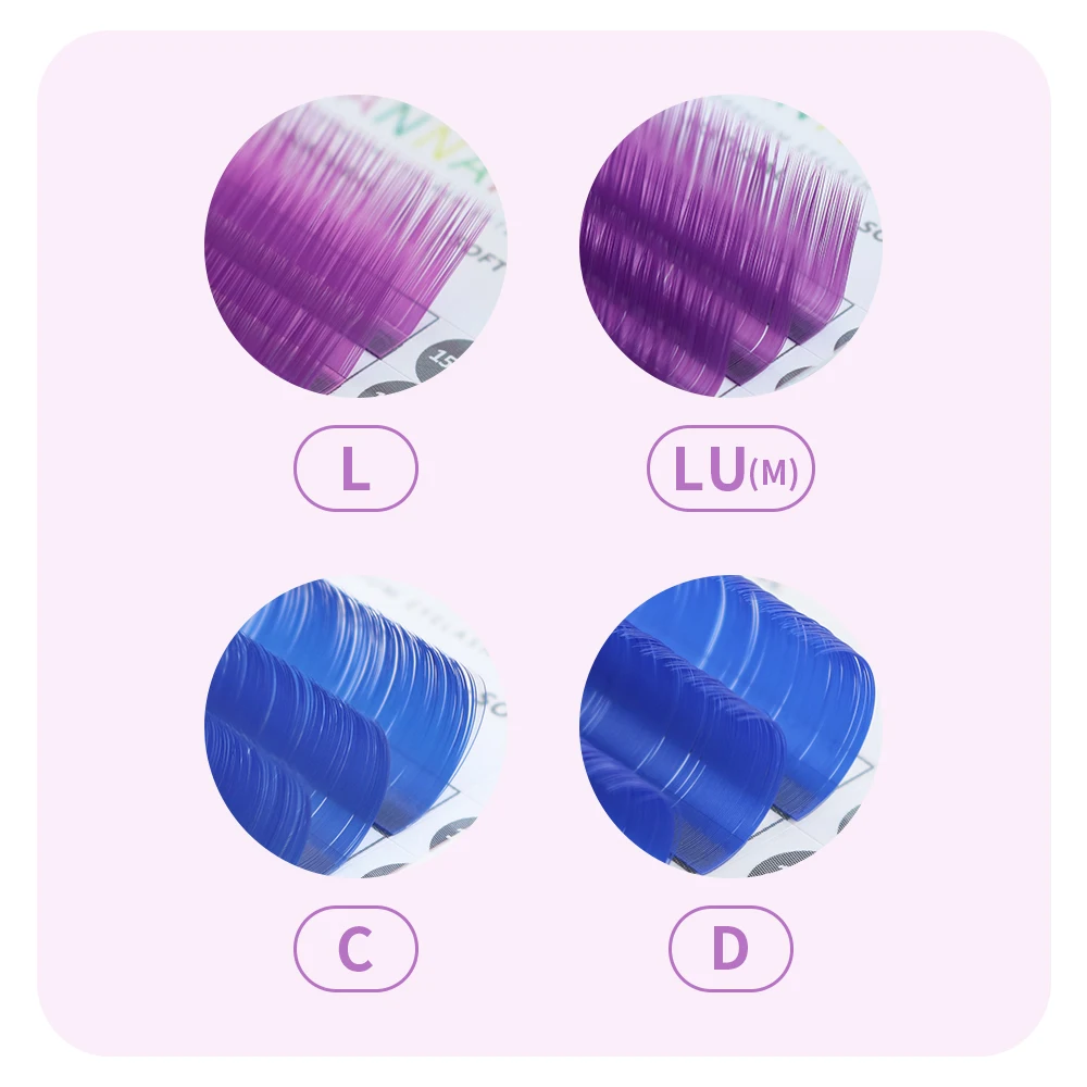 ANNAFRIS 개별 컬러 속눈썹 연장 C D 컬 러시 - Eyelash Extension Russian 리뷰 및 가격